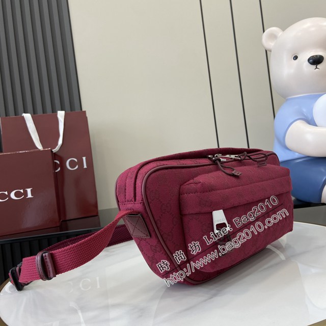 Gucci專櫃古馳最新款2025早春男士包袋系列腰包挎包 jh2797型號：802096